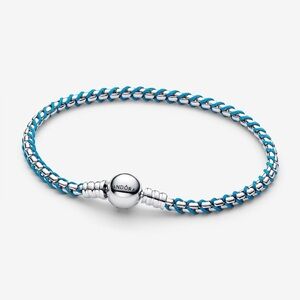 Pandora Blue Cord Snake Chain Bracelet 19cm